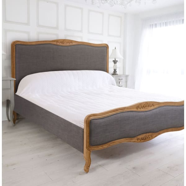 Avenue French Grey Upholstered Bed (5ft/6ft)