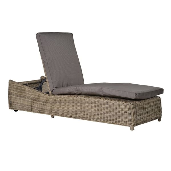 Outdoor Aluminium Rattan Lounger