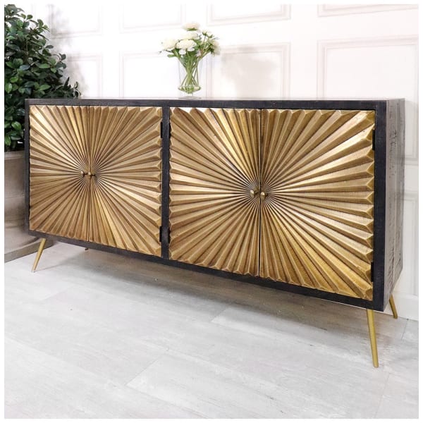 Brassburst 4 Door Sideboard