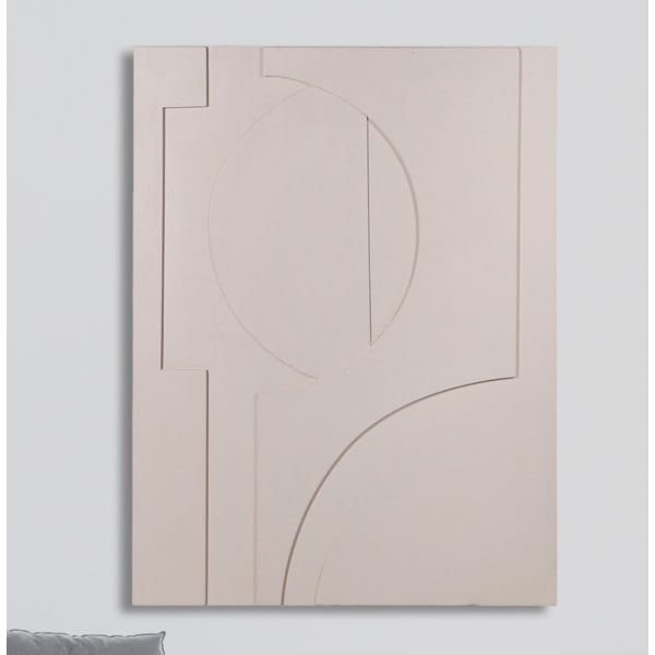 Beige Geometric Wall Canvas