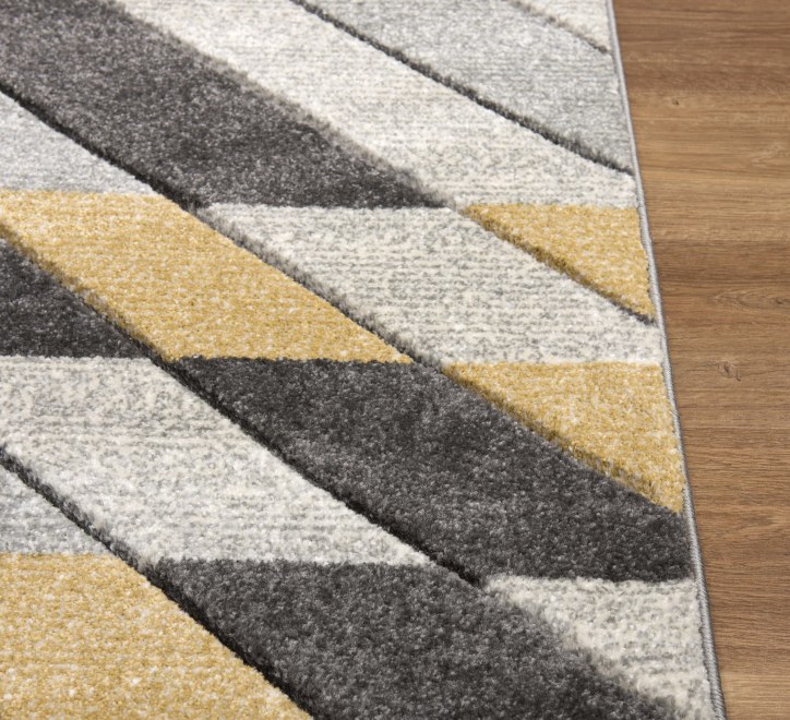 Asher Rug Grey-Mustard