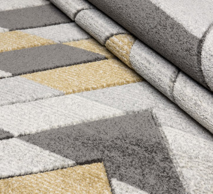 Asher Rug Grey-Mustard