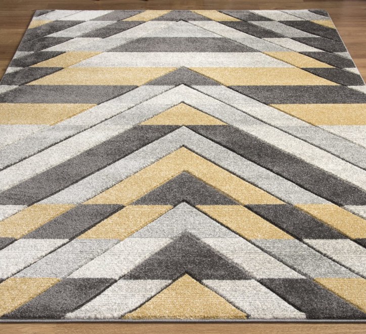 Asher Rug Grey-Mustard