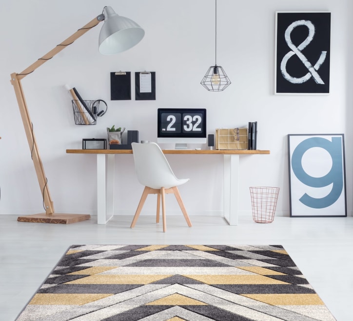 Asher Rug Grey-Mustard