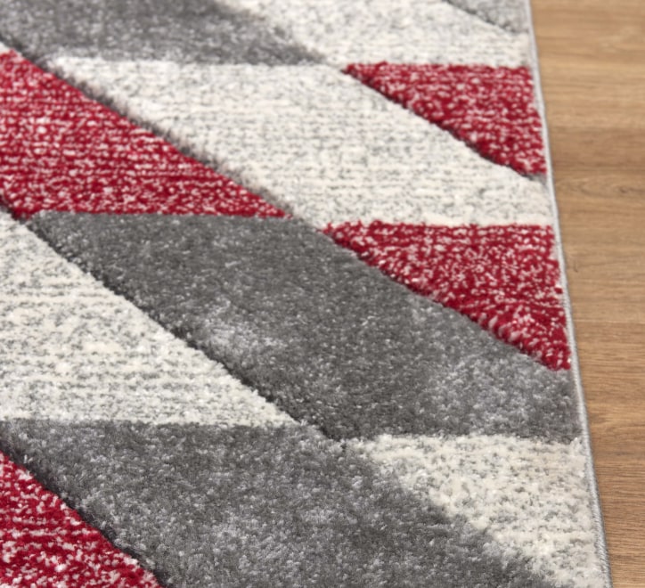 Asher Rug Grey-Red