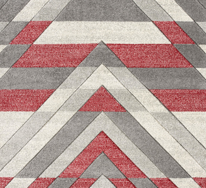 Asher Rug Grey-Red