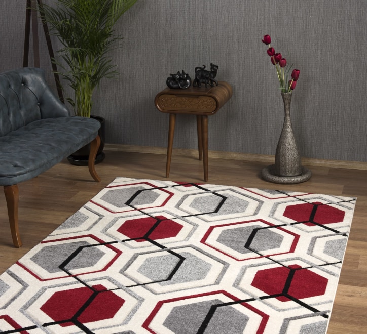 Elise Rug Cream-Red
