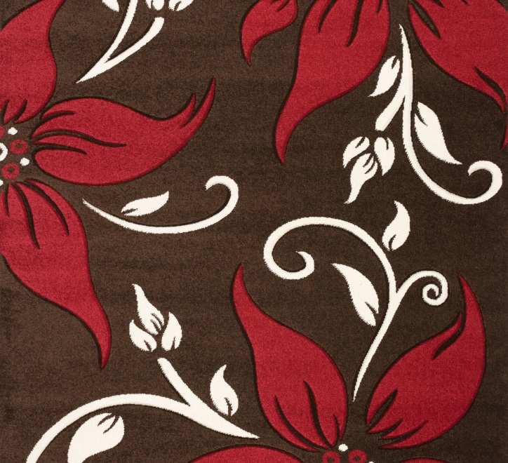 Primrose Rug Choc-Red
