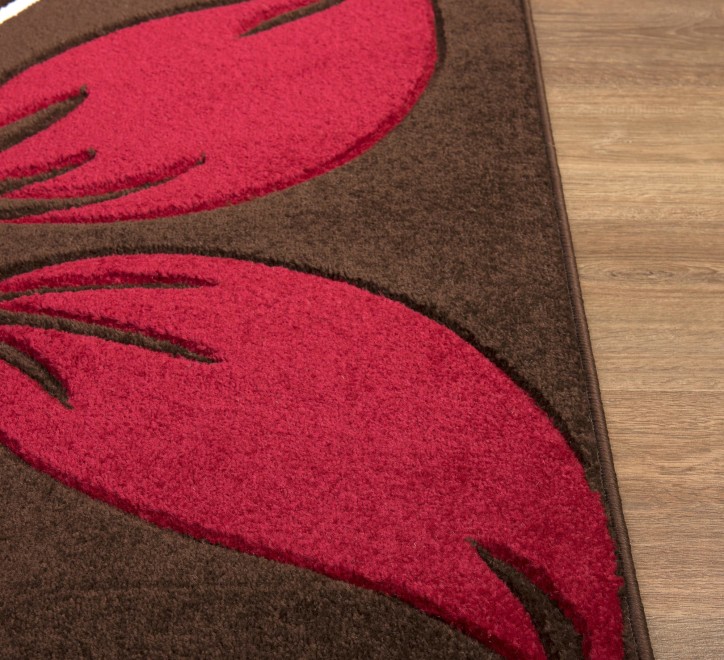 Primrose Rug Choc-Red