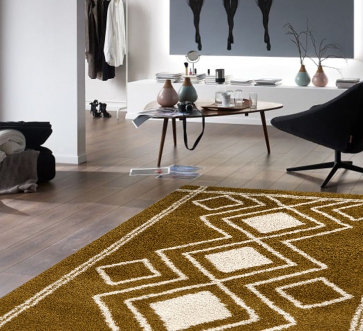 Ashton Rug - Mustard Cream 04