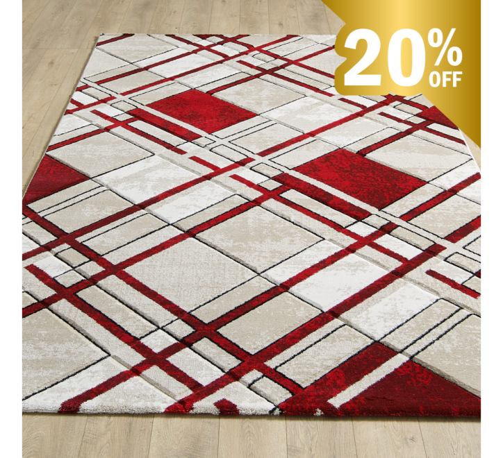 Accra Rug - Cream Red