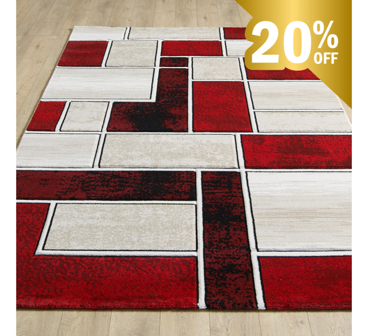 Lagos Rug - Cream Red