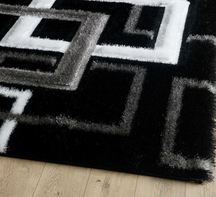 Mercury Rug - Black Grey