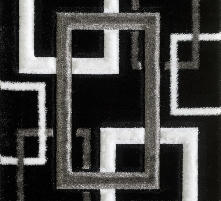 Mercury Rug - Black Grey