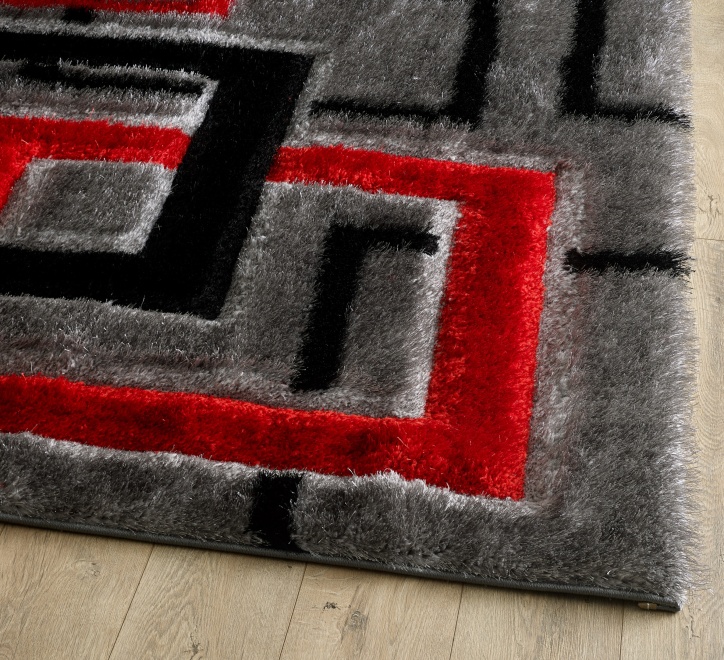 Mercury Rug - Grey Red