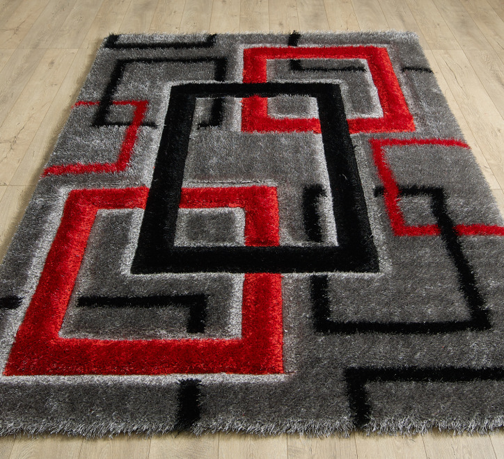 Mercury Rug - Grey Red