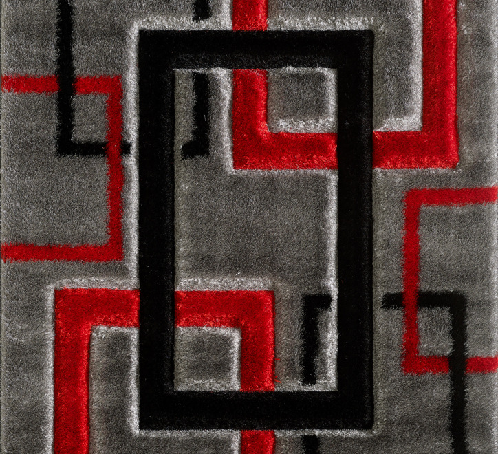 Mercury Rug - Grey Red