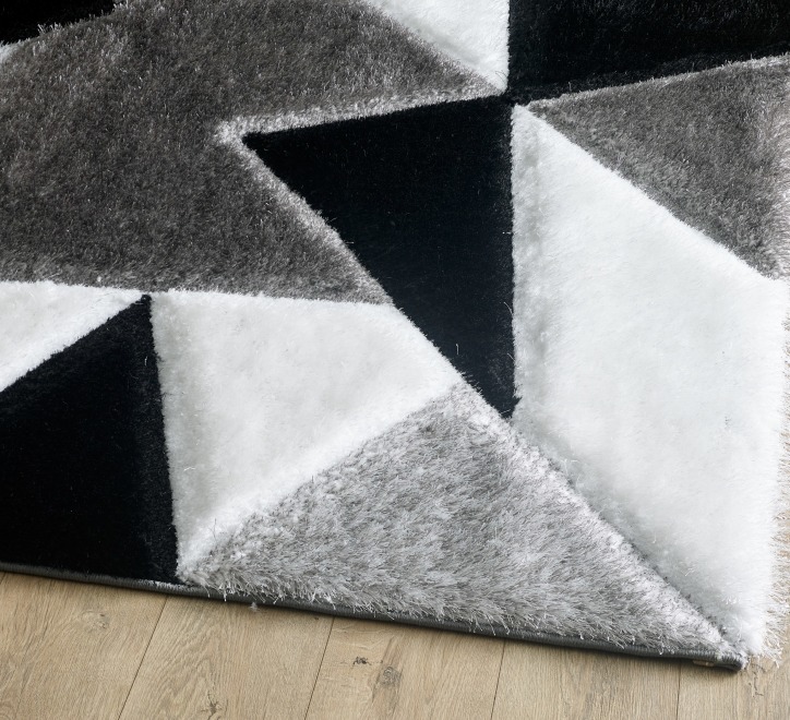 Pluton Rug - Black Grey