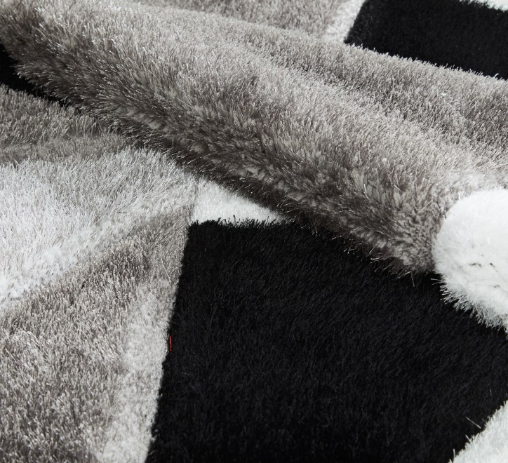 Pluton Rug - Black Grey