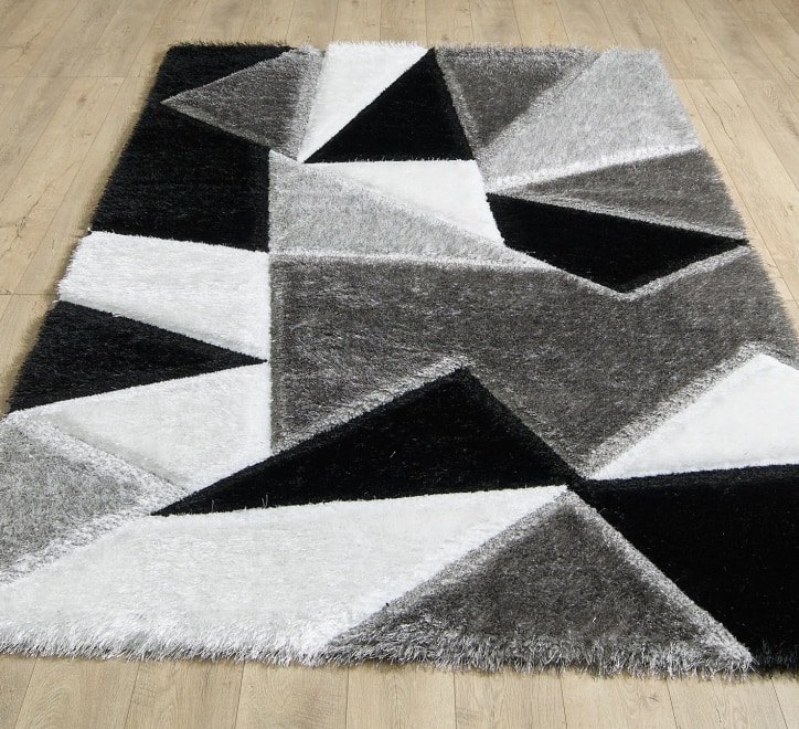 Pluton Rug - Black Grey