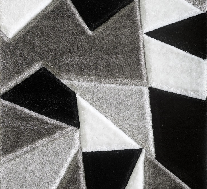 Pluton Rug - Black Grey