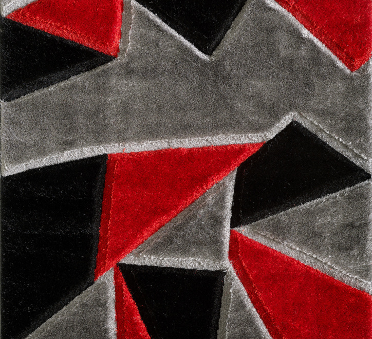 Pluton Rug - Grey Red