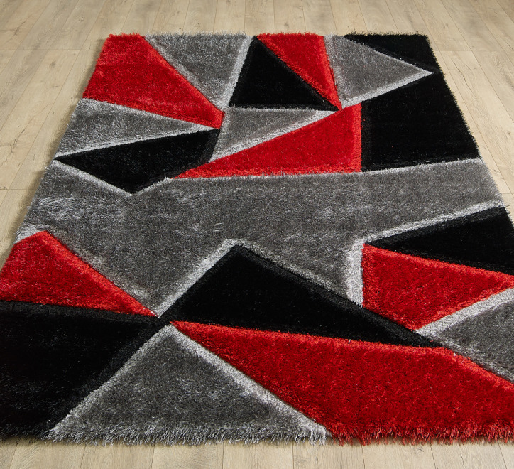 Pluton Rug - Grey Red