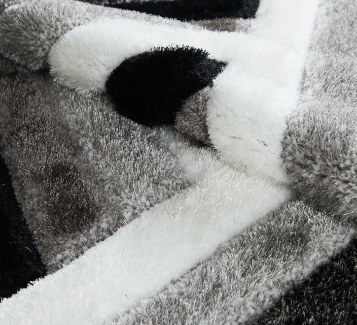 Saturn Rug - Black Grey