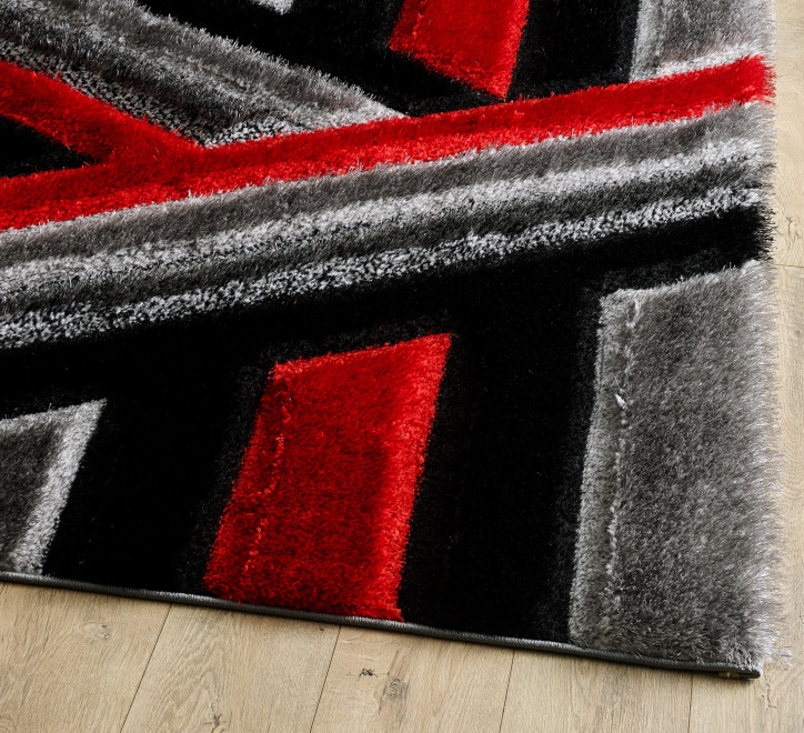 Saturn Rug - Grey Red