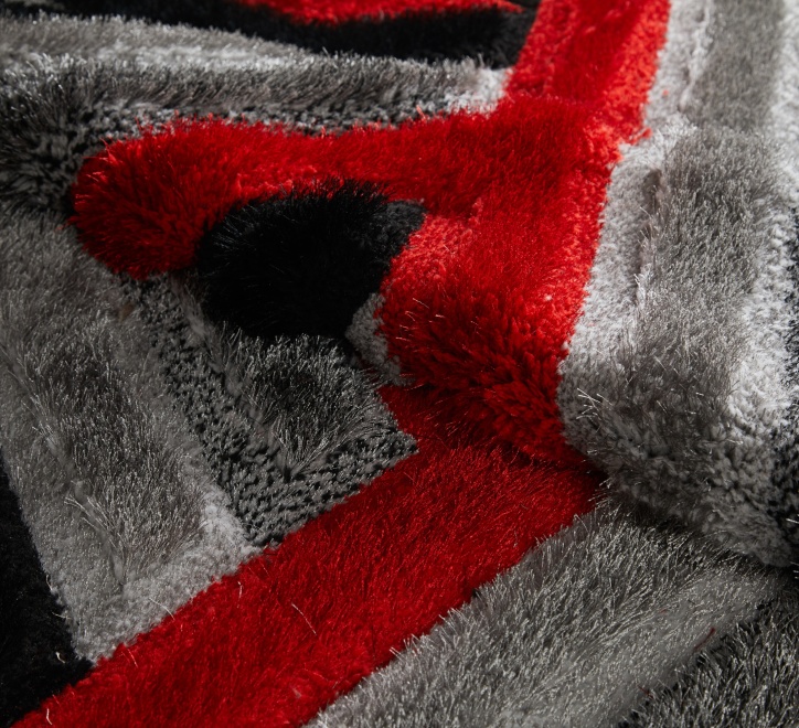 Saturn Rug - Grey Red