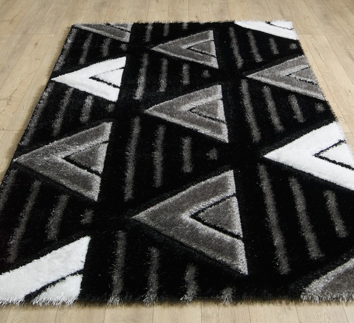 Venus Rug - Black Grey