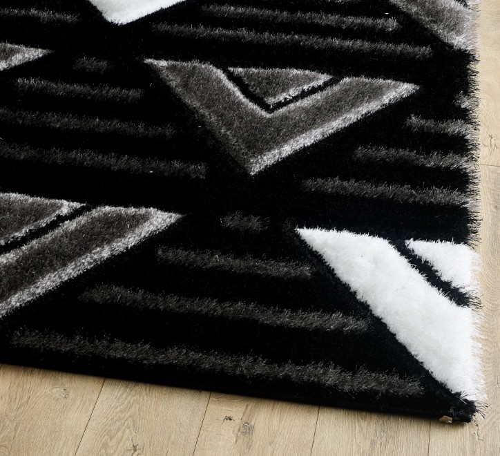 Venus Rug - Black Grey