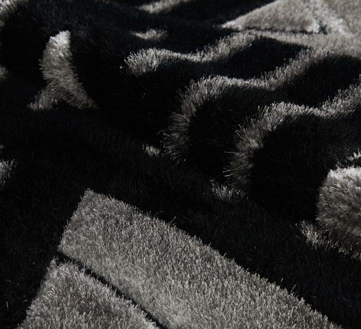 Venus Rug - Black Grey