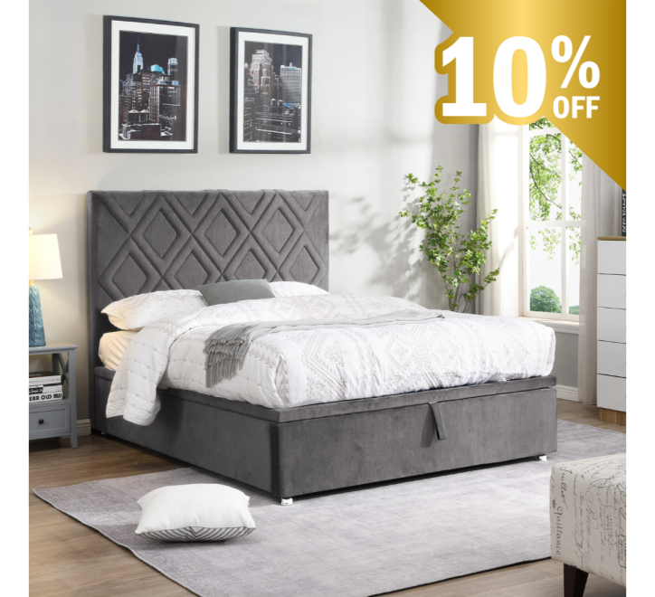 Dublin Grey Gas Lift Bed