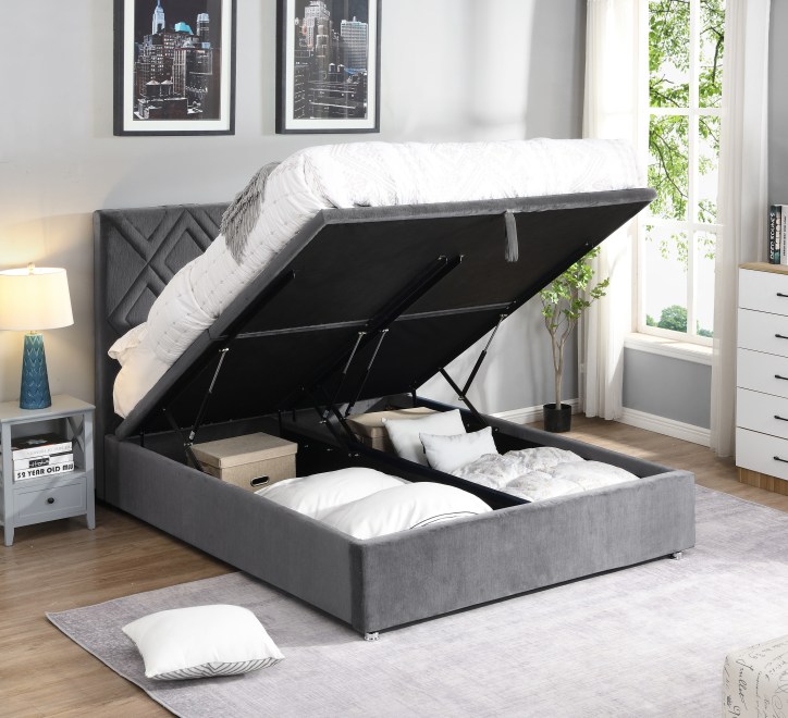 Dublin Grey Gas Lift Bed