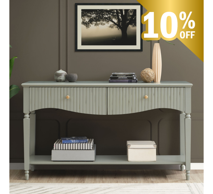 Ritz Large Console - Olive Green