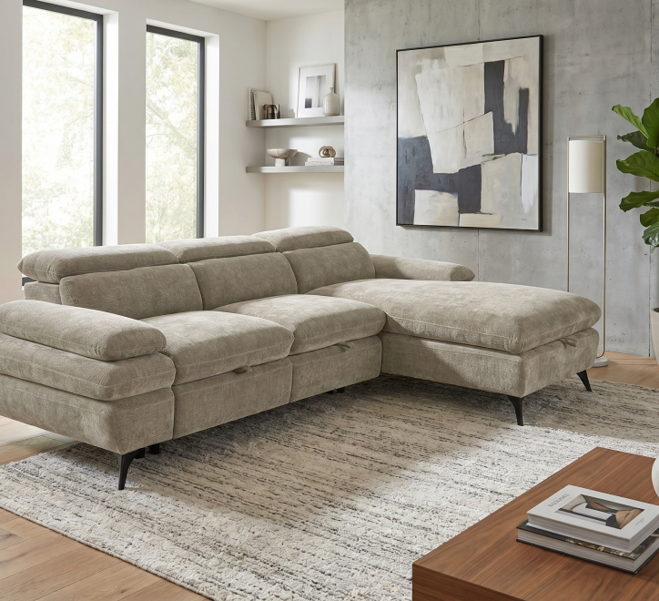 cream fabric sofabed