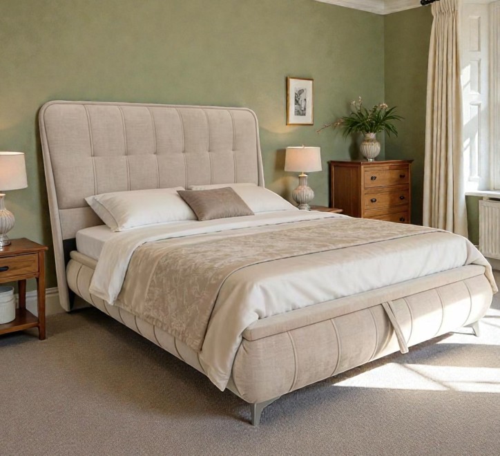 Limerick Beige Storage Bed
