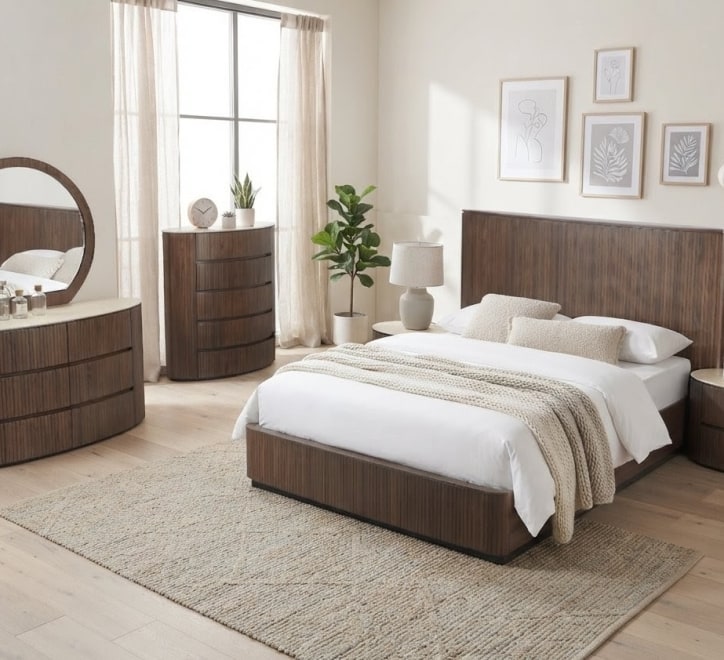 walnut bedroom furniture range