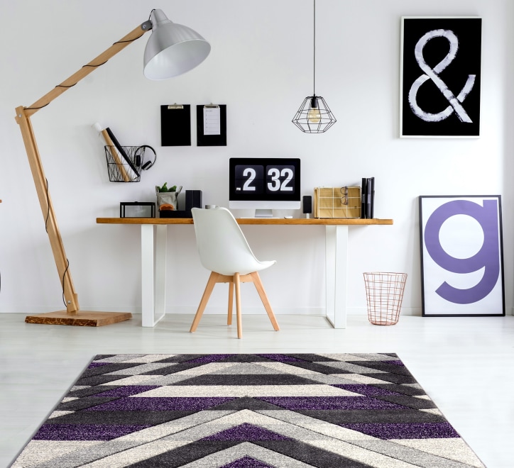 Asher Rug Grey-Lilac