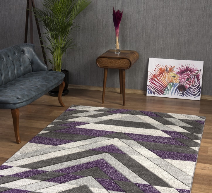 Asher Rug Grey-Lilac