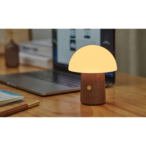 Gingko Alice Mushroom lamp, Mini Natural White Ash Wood