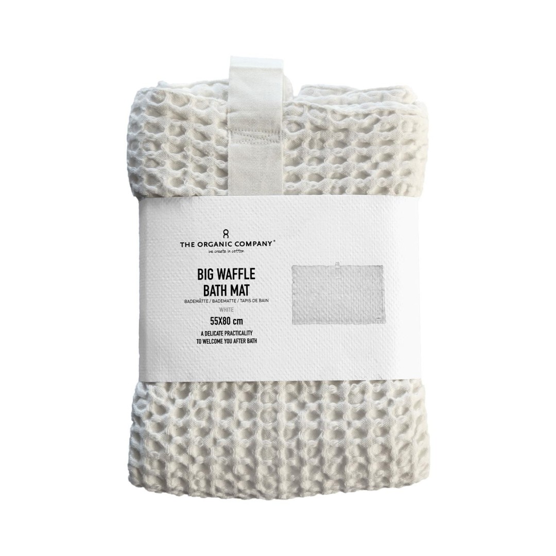 The Organic Company Big Waffle Bath Mat - White