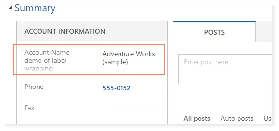Unified Interface - Label Wrapping
