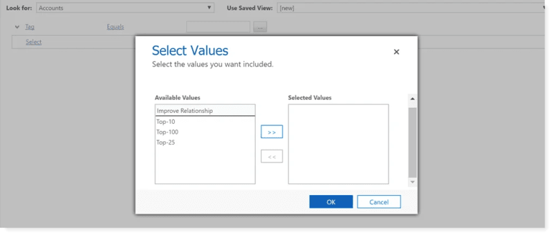 Multi select option set advanced find