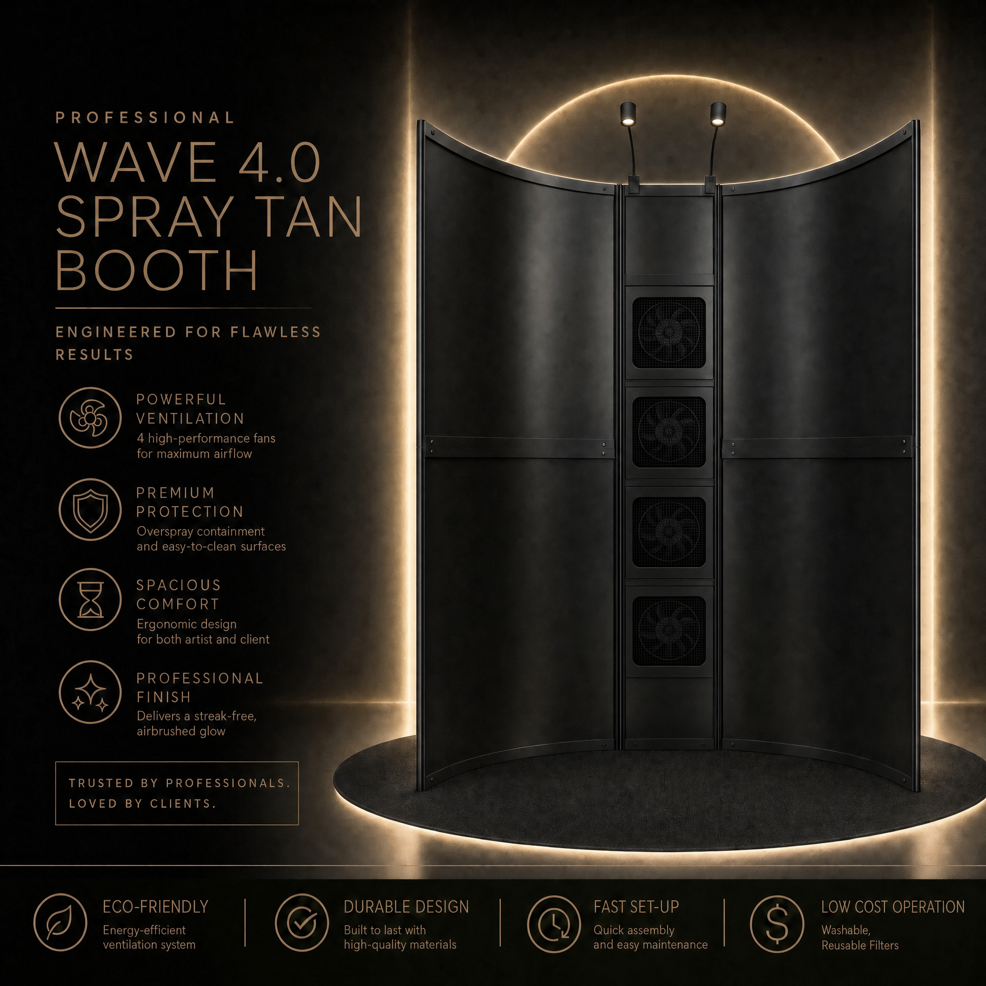 Wave Contour professional spray tan booth