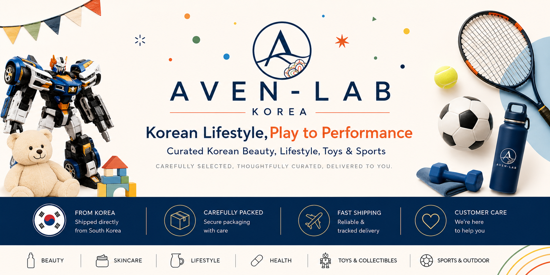 AVEN-LAB Korea Toys and Sports Banner