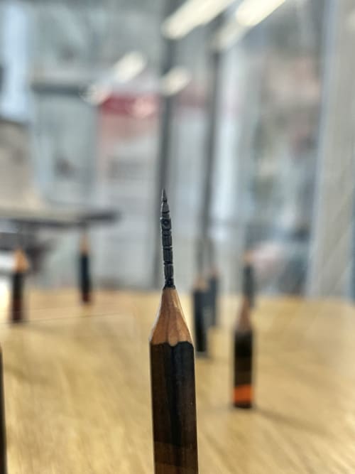 A pencil nib sculpted into Big Ben