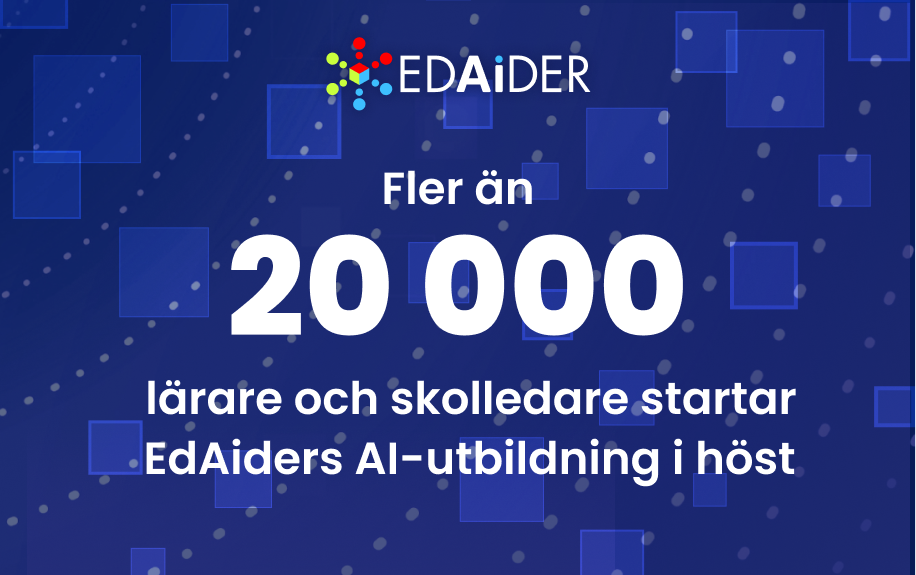 20 000 lärare får AI-kompetens av EdAider i höst