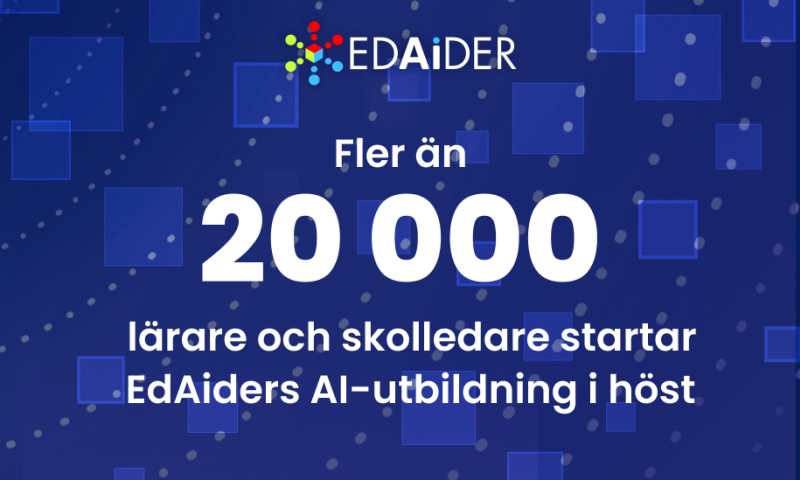 20 000 lärare får AI-kompetens av EdAider i höst